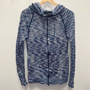 SoHo Sport Women’s Blue SpaceDye Zip up Hoodie Size Medium